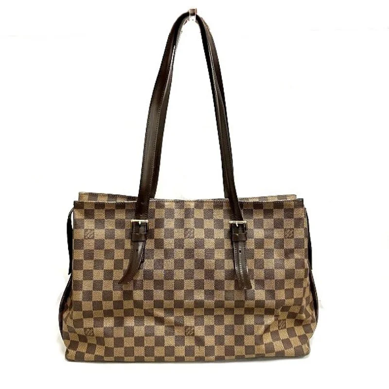 Handle bags with hidden pockets for security -Louis Vuitton  Damier Canvas Shoulder Bag Tote Bag (Pre-Owned)