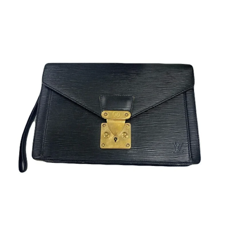 Handle bags with wide openings for access -Louis Vuitton  Epi Leather Clutch Bag (Pre-Owned)