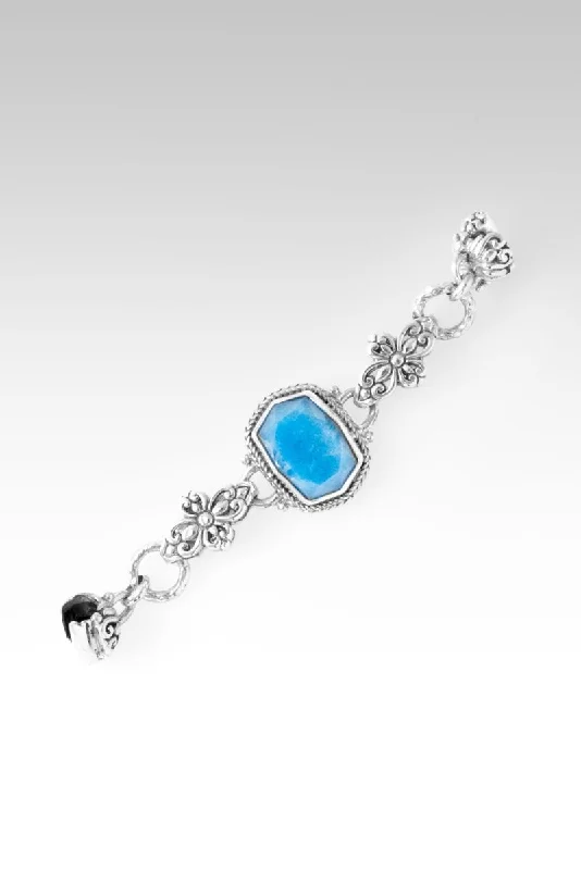 Bracelets with lotus motifs for spiritual vibe -Bracelet Component™ in Blue Quartz