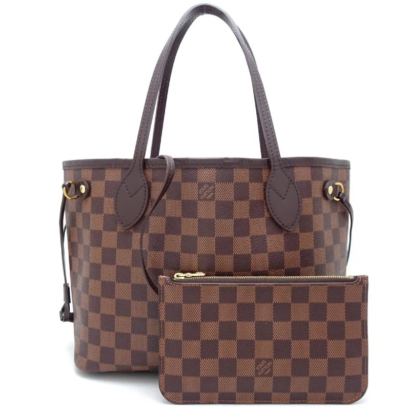 Handle bags with vintage clasps for nostalgia -Louis Vuitton Damier Canvas Ebene Canvas Tote Bag (Pre-Owned)