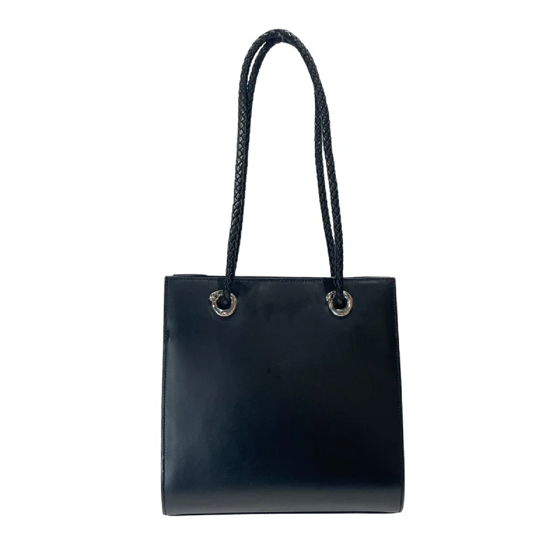 Handle bags with sturdy bases for stability -Cartier Panthère  Leather Tote Bag (Pre-Owned)