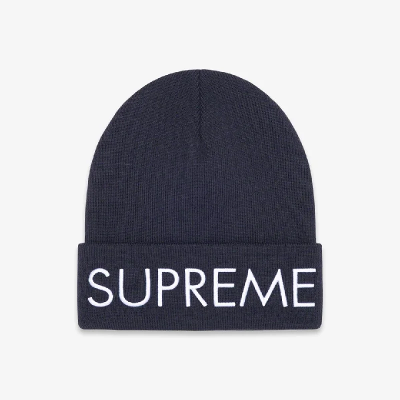 Classic cap with curved bill silhouette -Supreme Beanie 'Capital' Navy (FW22)