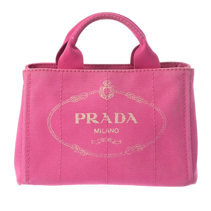 Handle bags with minimalist sleek silhouettes -Prada  Canvas Handbag Shoulder Bag Tote Bag (Pre-Owned)