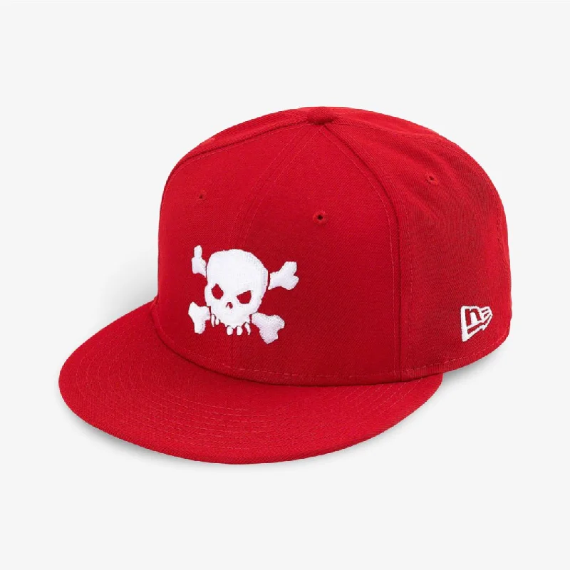 Lightweight cap for summer hiking trails -Supreme x New Era Fitted Hat 'Skull' Red (SS21)