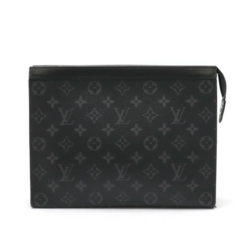 Small handle bags perfect for quick trips -Louis Vuitton  Monogram Eclipse Canvas Clutch Bag Pochette (Pre-Owned)