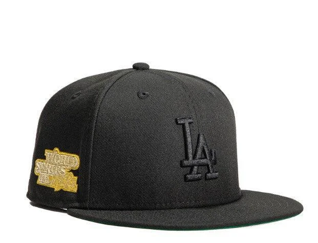 Cotton twill cap for durable daily use -New Era x MLB Gold Digger 'Los Angeles Dodgers 1981 World Series' 59Fifty Patch Fitted Hat (Hat Club Exclusive)