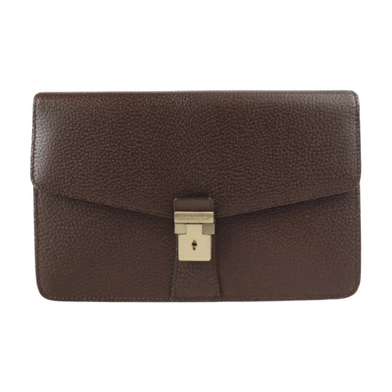 Handle bags with elegant gold-tone hardware -Salvatore Ferragamo  Leather Clutch Bag (Pre-Owned)