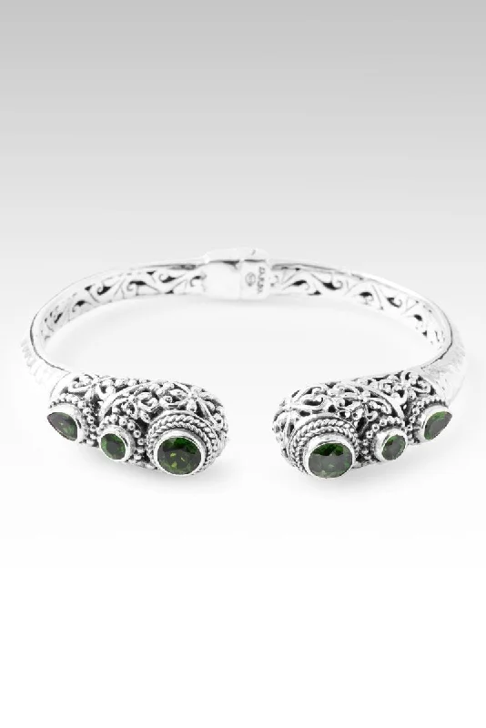 Bracelets with adjustable chains for perfect fit -Cheerful Heart Tip-to-Tip Bracelet™ in Chrome Diopside