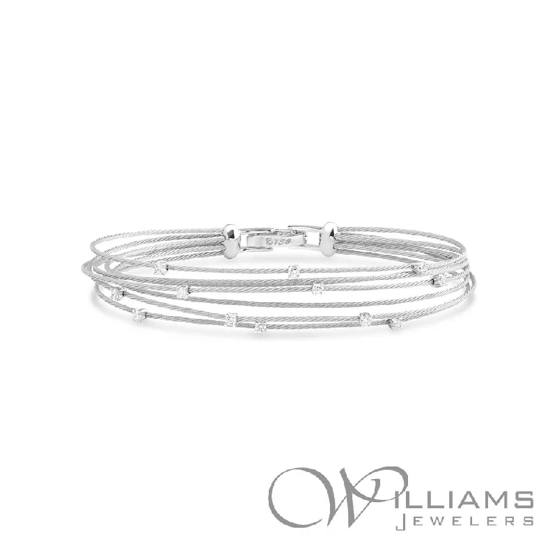 Bangles with mandala engravings for mindfulness -Paul Morelli Unity 18 Karat Diamond Bracelet