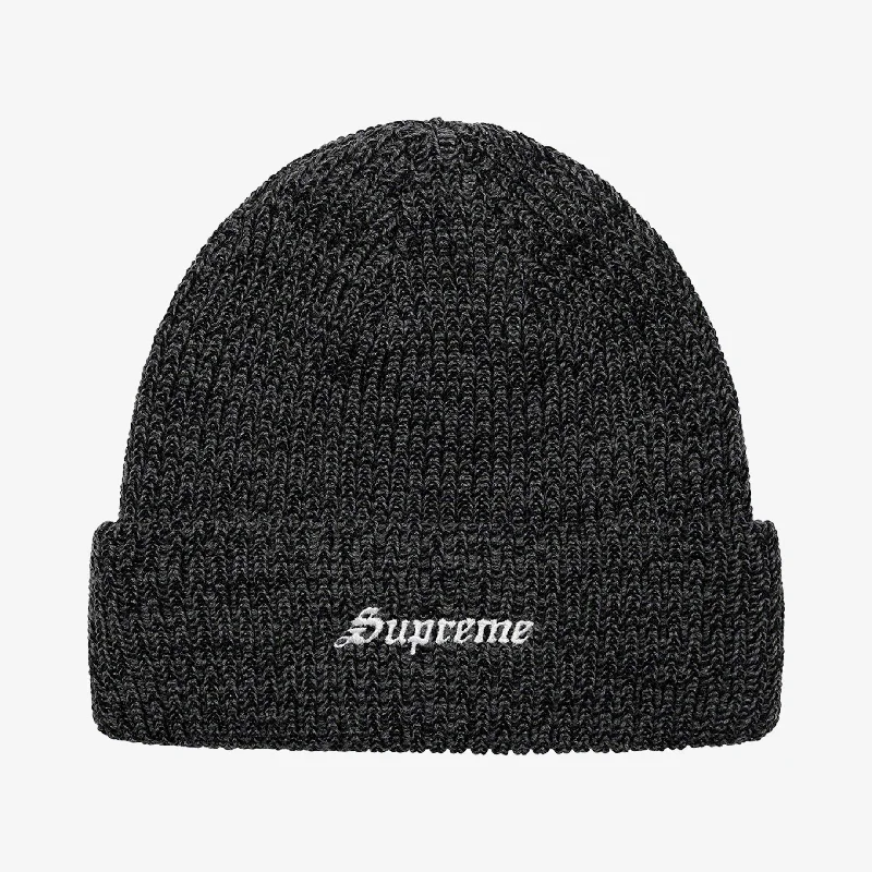 Minimalist cap for sleek simple style -Supreme Beanie 'Twisted Loose Gauge' Charcoal (FW21)