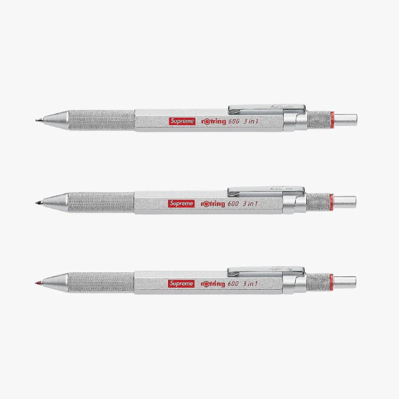 Sports cap with moisture-wicking fabric tech -Supreme x Rotring 600 3-in-1 Silver (SS23)