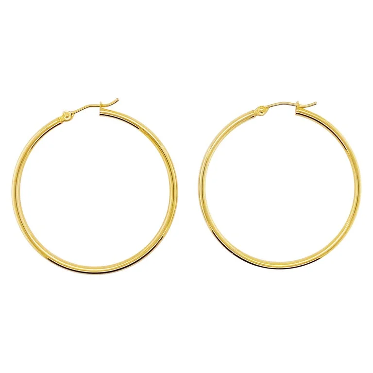 Hoop earrings with textured finishes for a vintage and classic style-14K Hoop Earrings