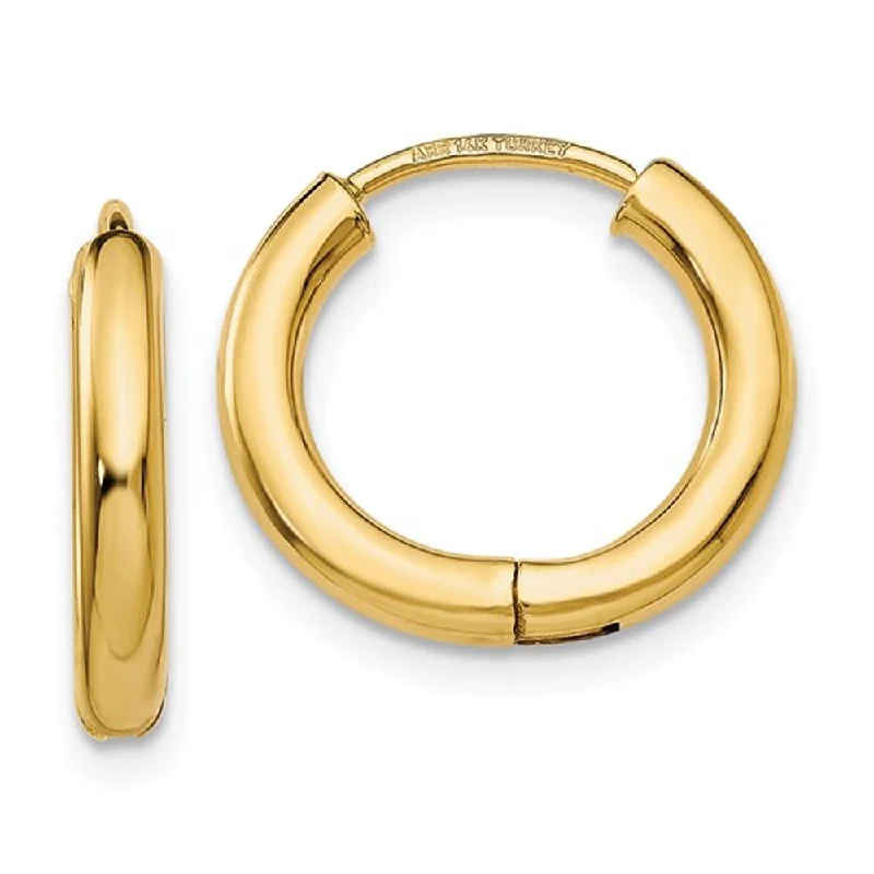 Hoop earrings with removable pendants for a versatile and customizable accessory-14K Huggie Earrings