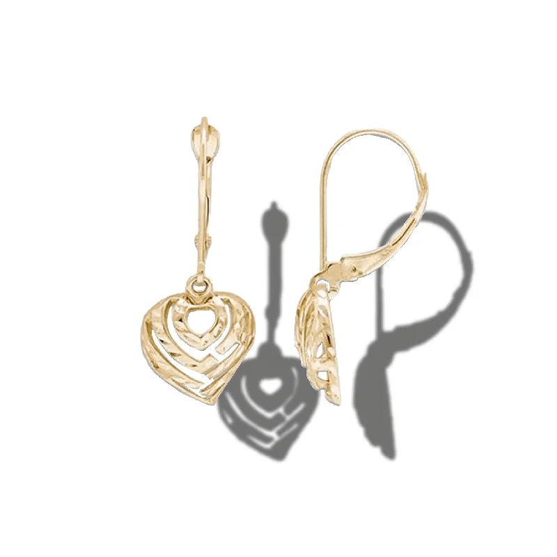 Medium hoop earrings for an everyday look with the perfect balance of style-Aloha Heart Earrings in Gold - 11mm