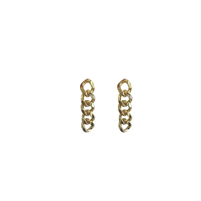 Best hoop earrings with sparkling cubic zirconia for a brilliant, budget-friendly effect-Chain Drop