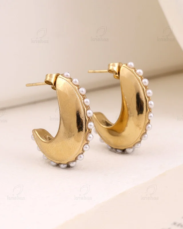 Best hoop earrings with floral designs for a feminine and delicate look-Classy Fashionable Studs