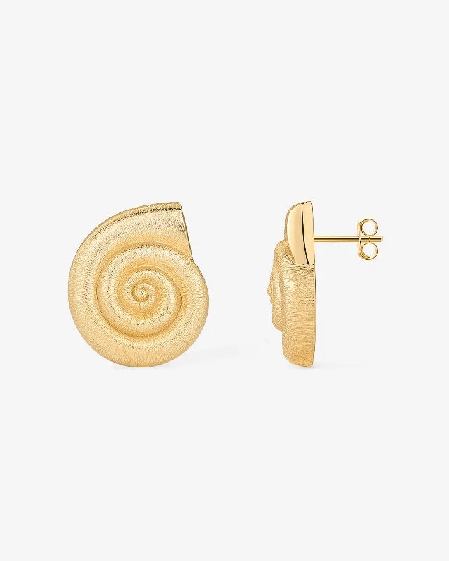 Best hoop earrings with intricate beaded details for a textured, stylish appearance-Conch Earrings