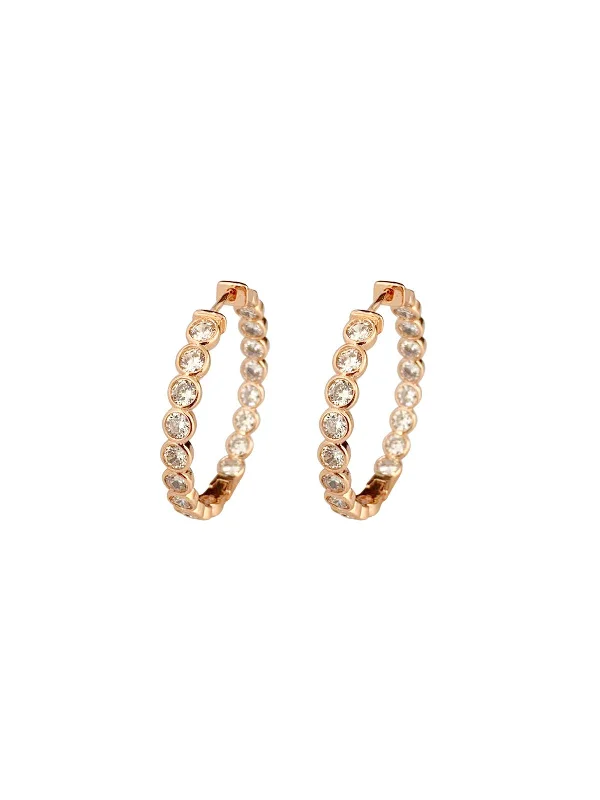 Best hoop earrings with marbled designs for a trendy and artistic effect-Kate (Petite) Rose Gold