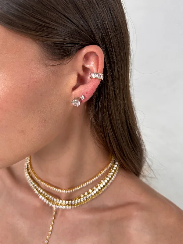 Best hoop earrings with snake chain details for a sleek and modern touch-Diamond Cuff