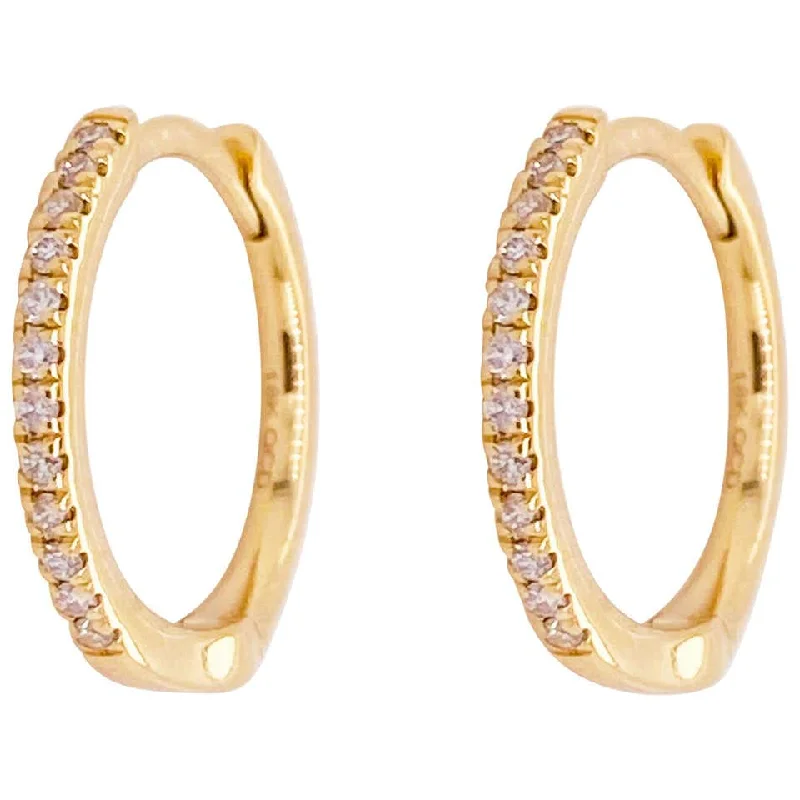 Best hoop earrings with crescent-shaped designs for a bold, moon-inspired style-Diamond Huggie Earrings