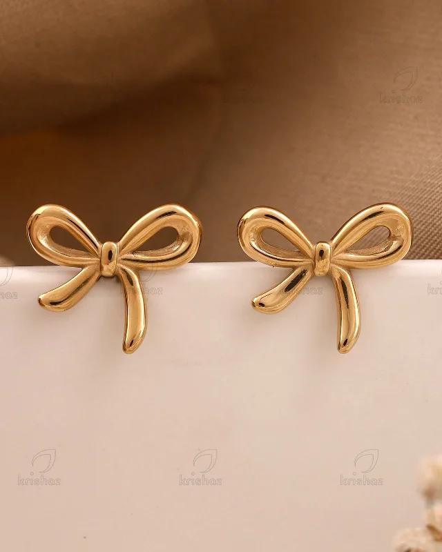 Best hoop earrings with detachable studs for a versatile and adjustable accessory-Frannie Bow Fashionable Studs