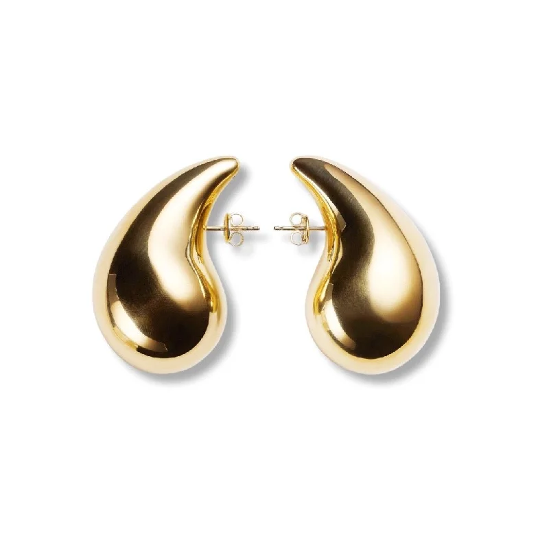 Large hoop earrings for a bold and statement-making fashion accessory-Gold Dome Earrings XL