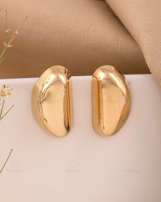 Hoop earrings with polished metal for a shiny and high-quality finish-Greta Fashionable Studs