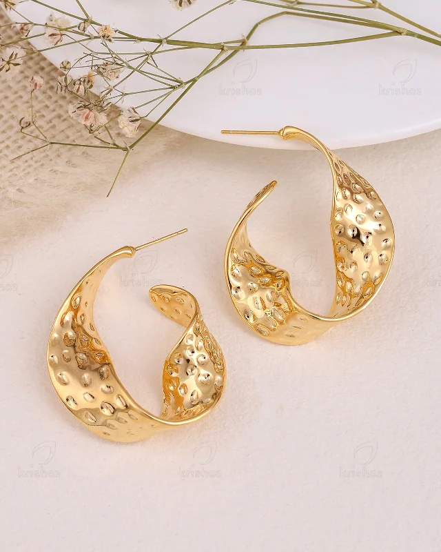 Best hoop earrings with rose gold for a romantic and warm aesthetic-Hailey Fashionable Studs