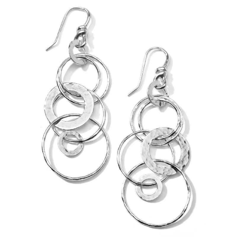 Best hoop earrings with geometric hexagon shapes for a modern, angular look-IPPOLITA Classico Sterling Silver Hammered Jet Set Earrings