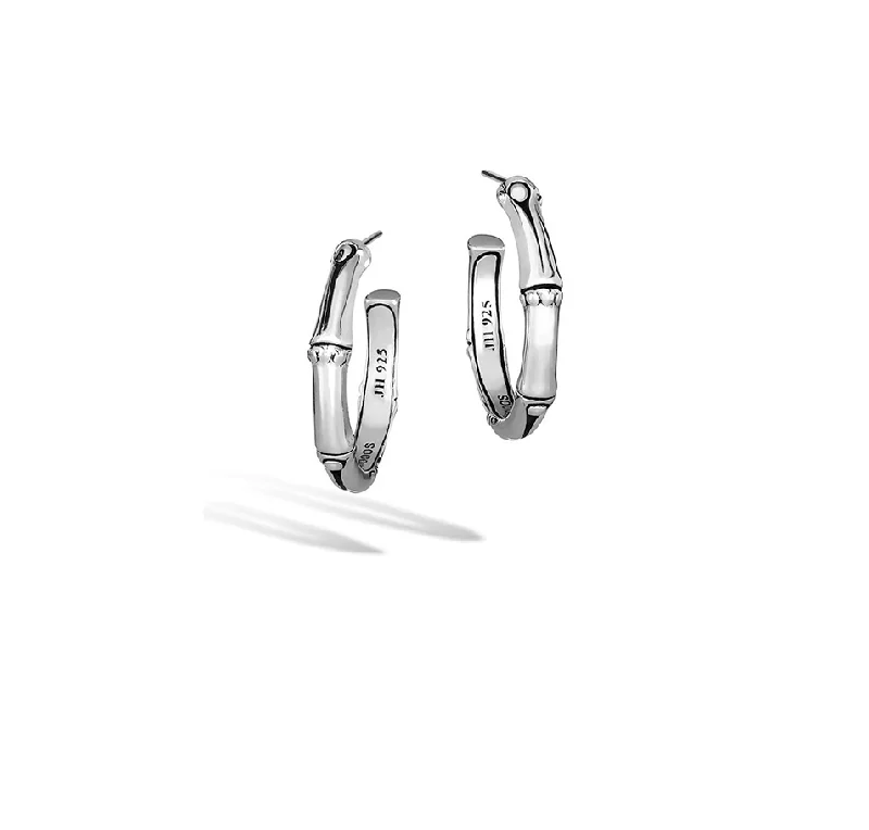 Hoop earrings with oversized designs for a bold, fashion-forward statement-John Hardy Bamboo Sterling Silver Small Hoop Earrings