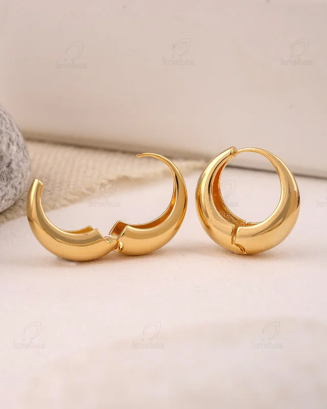 Hoop earrings with abstract shapes for an artistic and creative touch-Julianna Fashionable Hoops