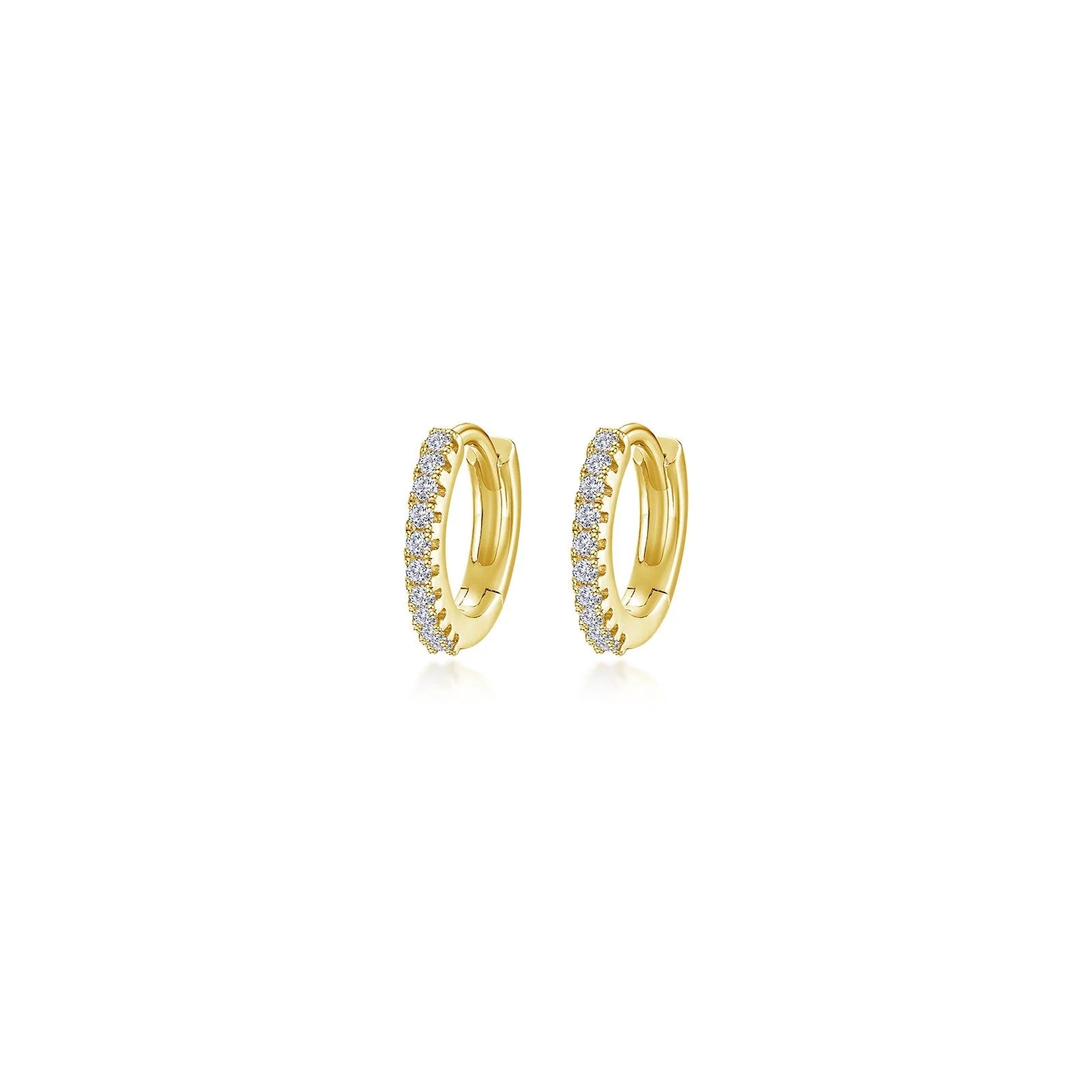 Best hoop earrings with vintage-style detailing for a nostalgic and timeless look-Lafonn Simulated Diamond 13.5mm Huggie Hoop Earrings E0621CLG00