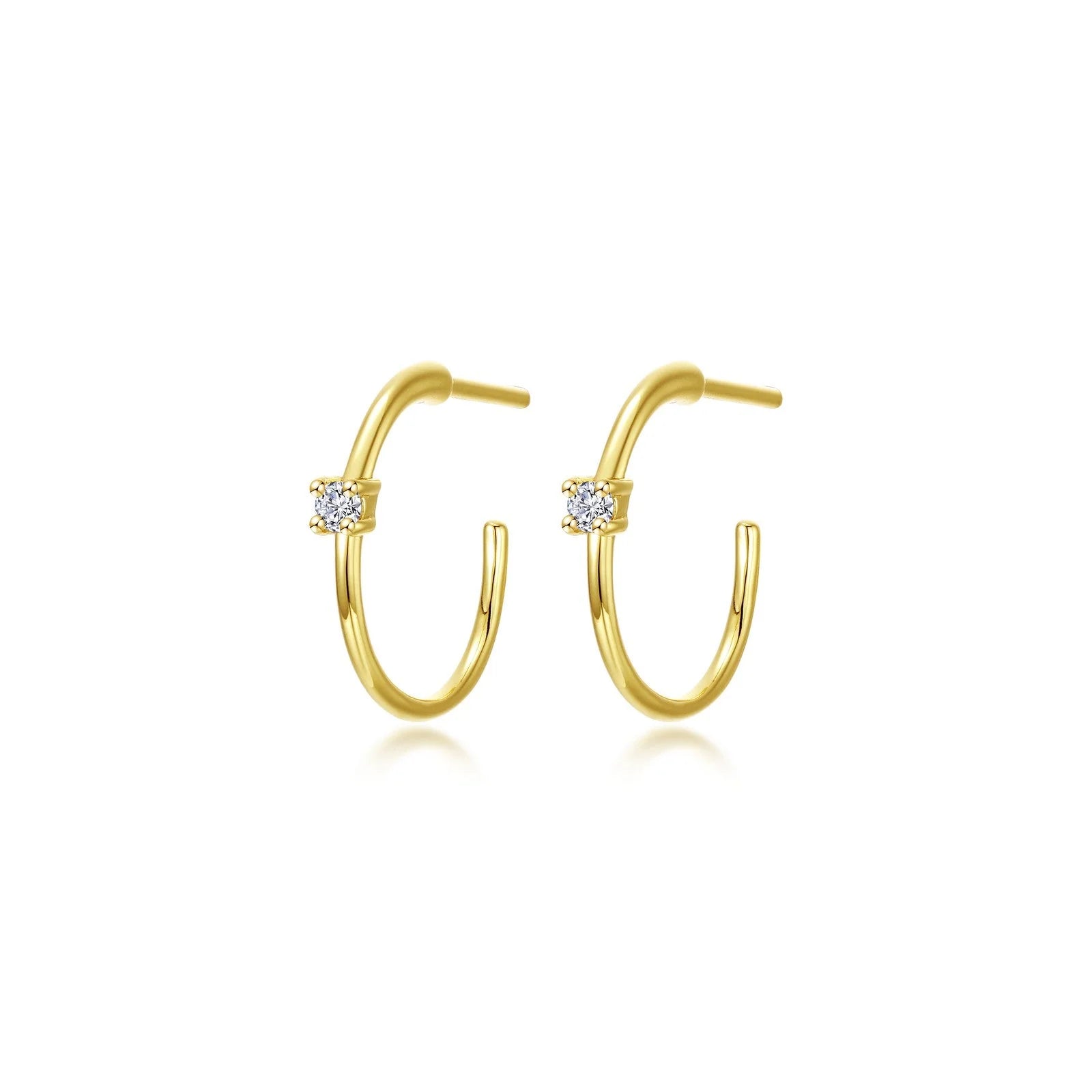 Best hoop earrings with oval shapes for a unique and elongated design-Lafonn Simulated Diamond 25mm High Polished Hoop Earrings E0629CLG00