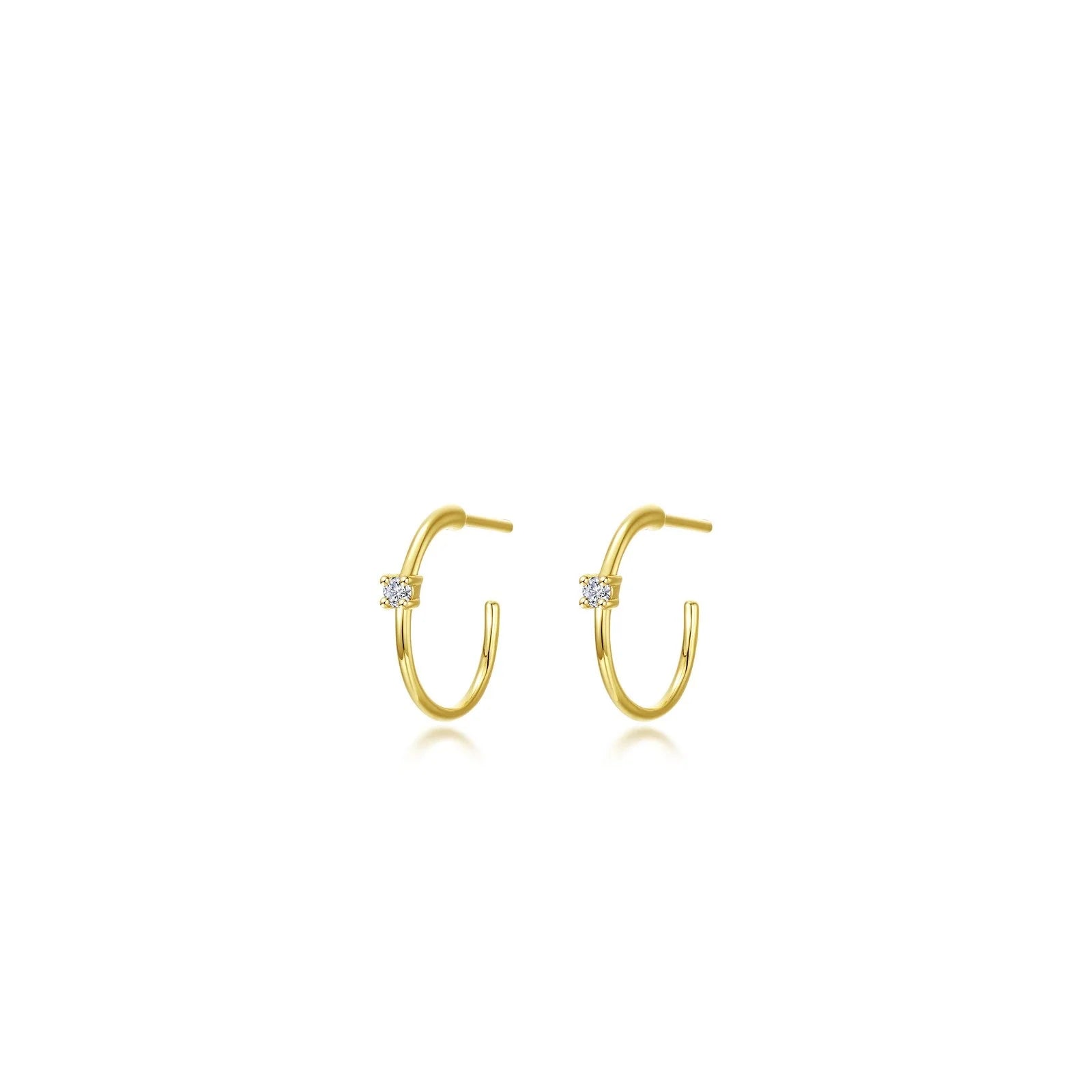 Best hoop earrings with butterfly motifs for a playful and whimsical appearance-Lafonn Simulated Diamond 15mm High Polished Hoop Earrings E0628CLG00