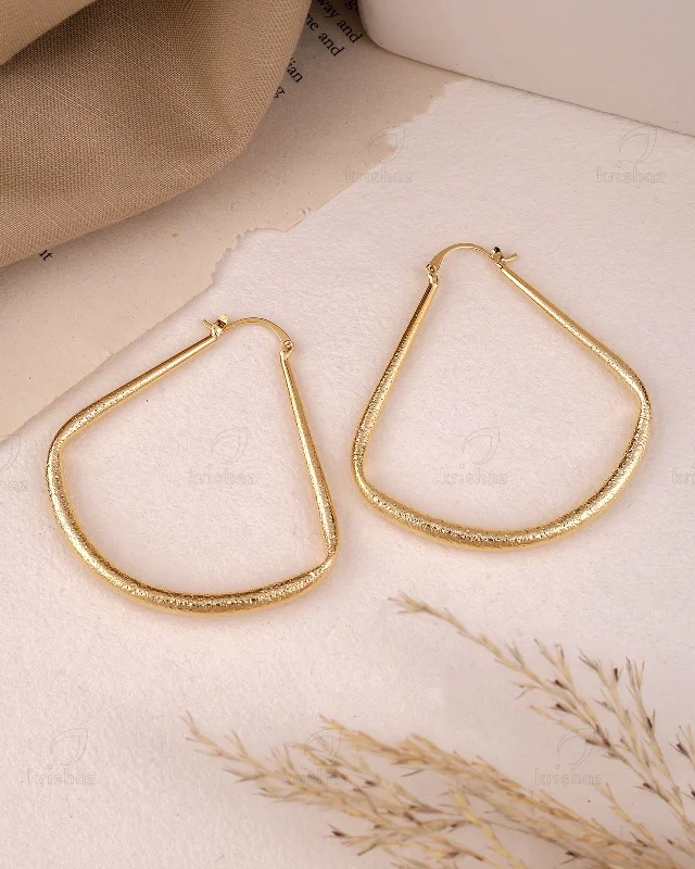 Best hoop earrings with hammered gold for a rustic yet elegant look-Luciana Fashionable Hoops