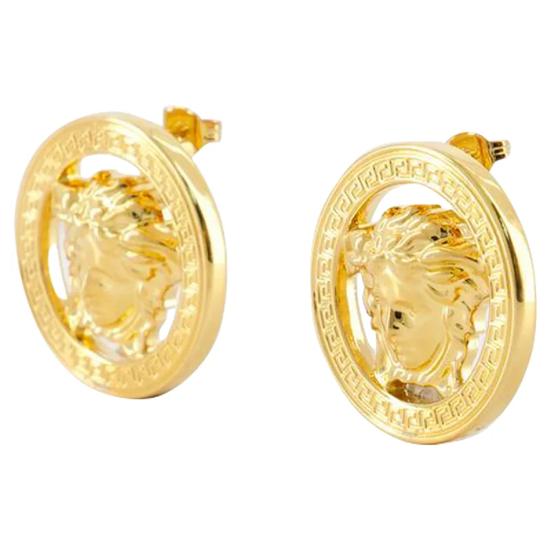 Best hoop earrings with sparkling cubic zirconia for a brilliant, budget-friendly effect-Medusa 95 Earrings - Versace - Metal - Gold