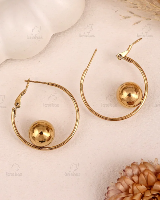 Hoop earrings with hammered copper for a warm and rustic aesthetic-Noah Fashionable Hoop