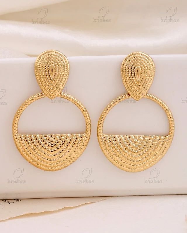 Hoop earrings with rhinestone embellishments for a glamorous and sparkling look-Penelope Fashionable Dangler