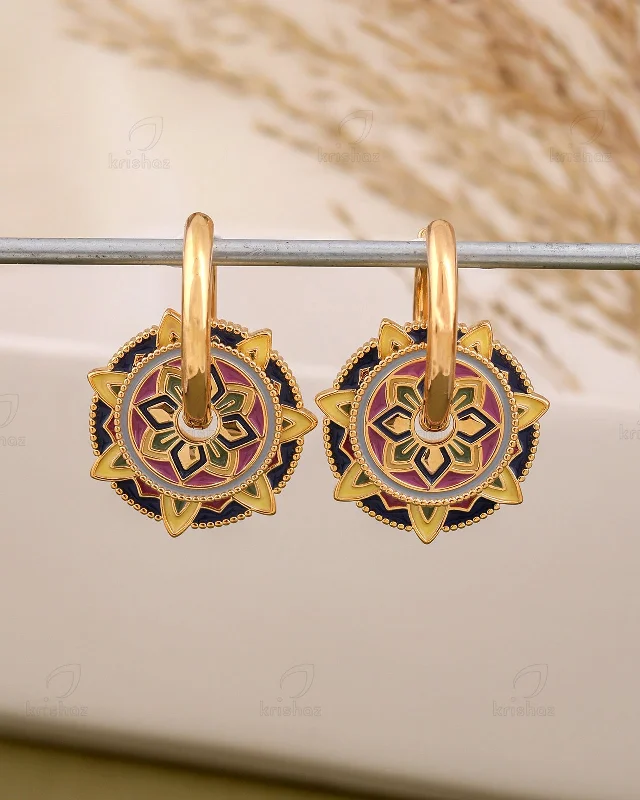 Hoop earrings with rhinestone-studded rims for a glamorous touch-Quincy Fashionable Hoops