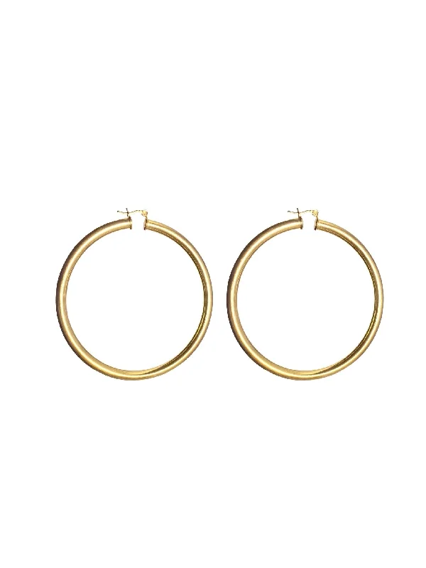 Hoop earrings with floral motifs for a feminine and nature-inspired look-Selena Hoop 3 "