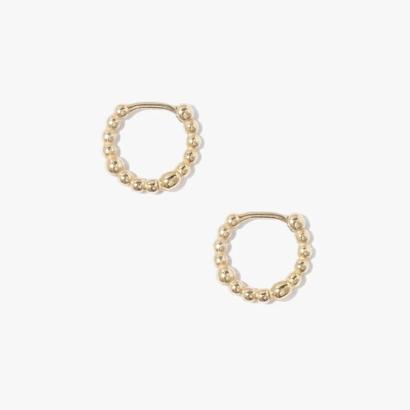 Hoop earrings with rhinestone embellishments for a glamorous and sparkling look-Space Bubble Huggies (Pair)