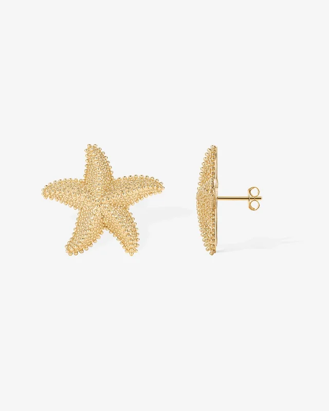 Best hoop earrings with custom designs for a personalized, unique accessory-Starfish Statement Earrings