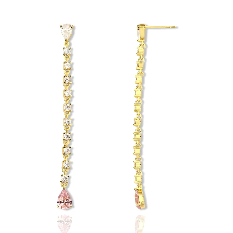 Best hoop earrings with multi-colored gemstones for a vibrant and lively touch-The Pink Sapphire Reign