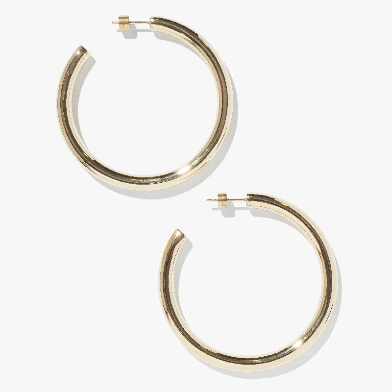 Best hoop earrings with angel wing accents for a spiritual and meaningful design-Timetravel Chunky Hoops - L