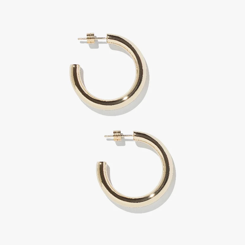 Best hoop earrings with geometric cuts for a sharp, modern appeal-Timetravel Chunky Hoops - M