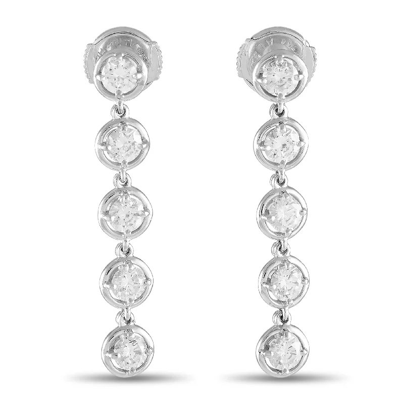 Small hoop earrings for a delicate and understated everyday wear-Van Cleef & Arpels Palmyre 18K White Gold 1.52 ct Diamond Earrings VC01-082724