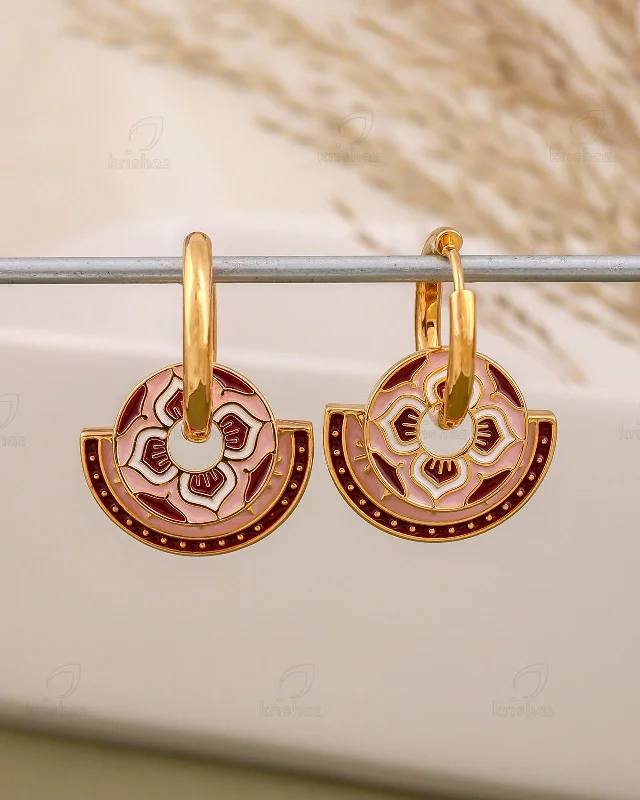 Best hoop earrings with geometric pendants for a modern, chic appeal-Viola Fashionable Hoops