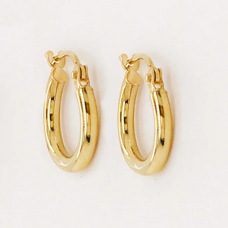 Best hoop earrings with baroque pearls for a luxurious and elegant vibe-14K Yellow Gold Mini Hoops