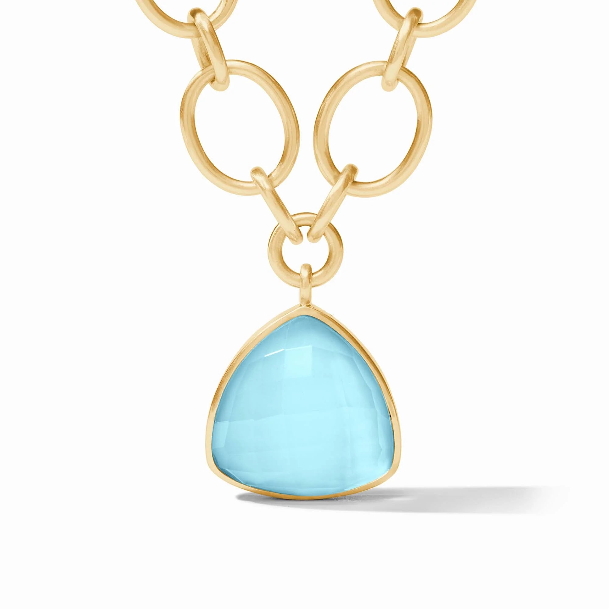 Stunning necklaces and pendants with aquamarine stones for a serene effect-Aquitaine Statement Necklace in Capri Blue