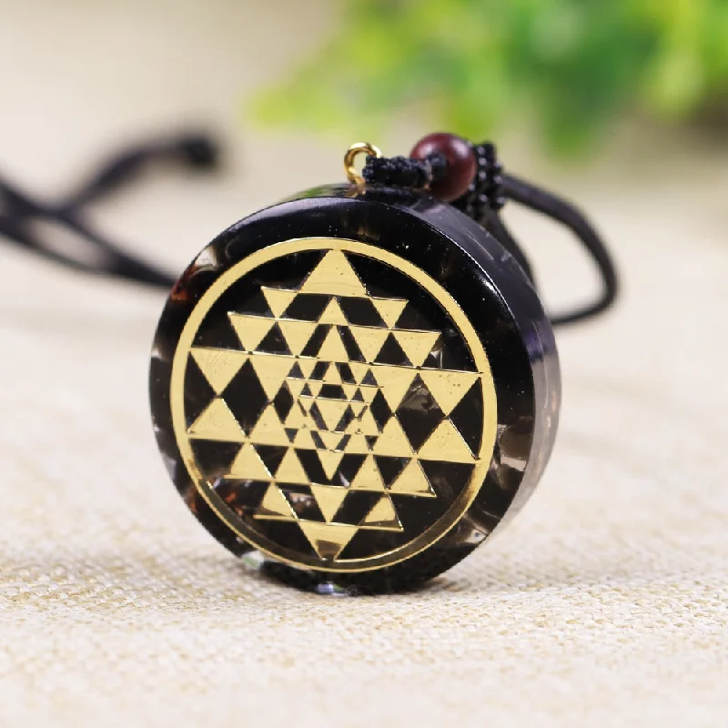 Trendy necklaces and pendants with statement pieces for a bold fashion statement-Black Obsidian Orgone Protection Necklace